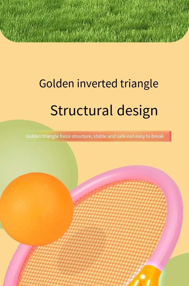 Children's badminton tennis racket exercise reaction ability beginners family outdoor beach tennis kindergarten baby parent-chil