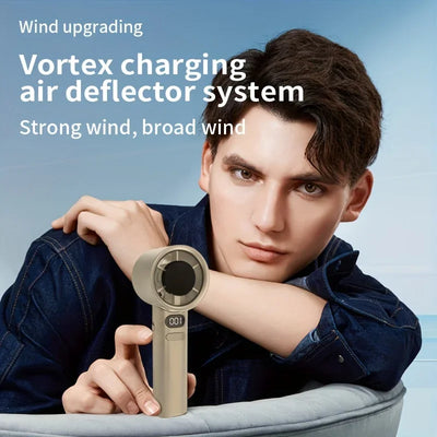 Portable Hand Fan USB Rechargeable 120 Wind Speeds Mini Bladeless Handheld Fan Personal Highspeed Fans Electric Eyelash Fans New