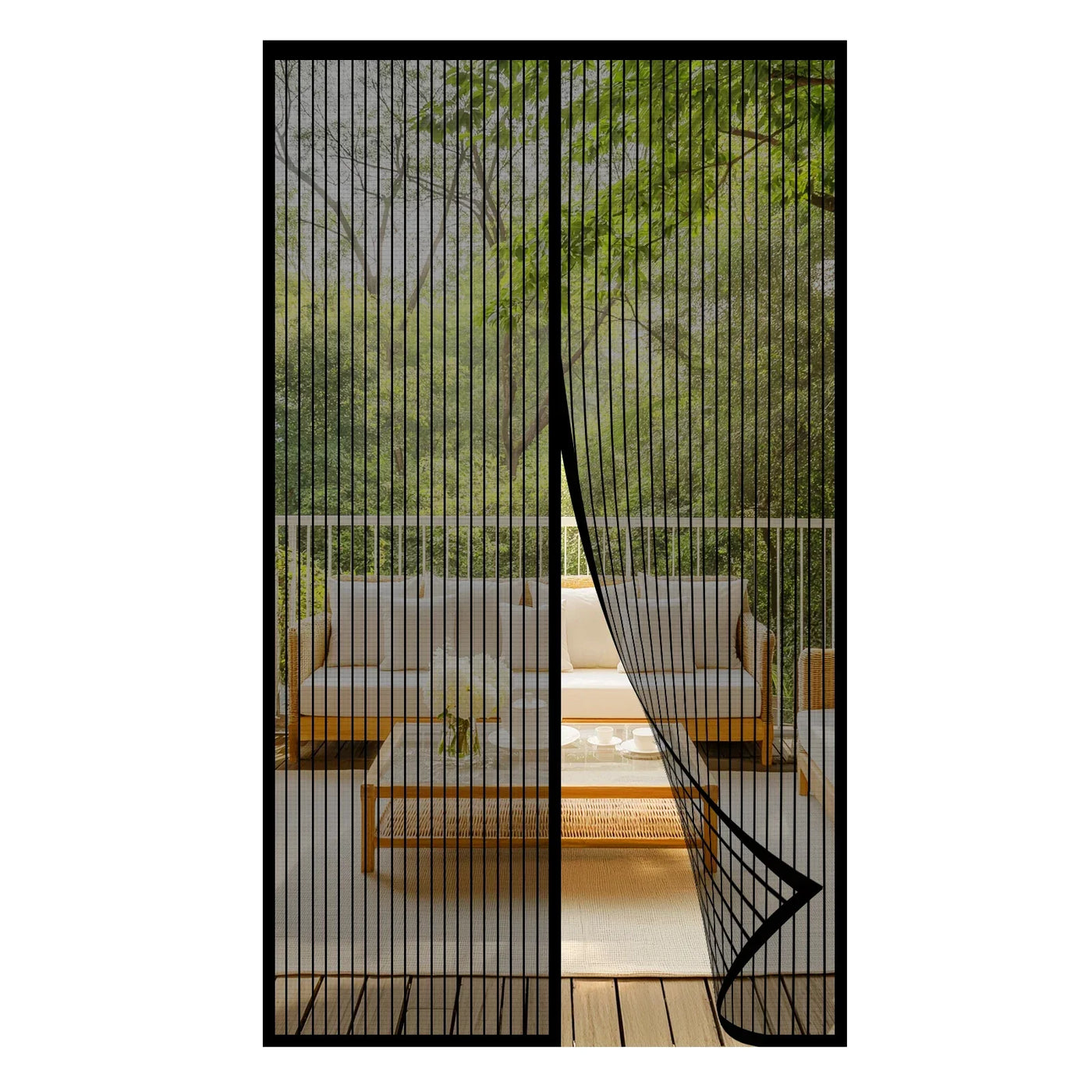 Magnetic Screen Door Screen Door Mesh Keep Bugs Out Heavy-Duty Mesh Curtain Pet and Kid Friendly Works with Front Doors