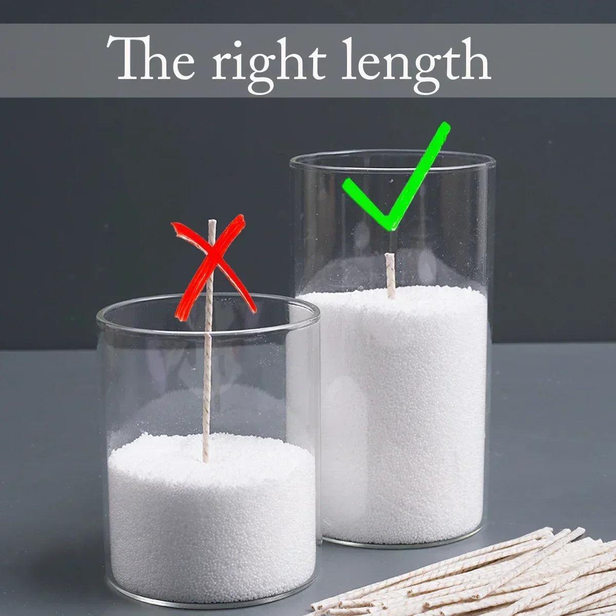 100pcs 6/10/15/20cm waxed cotton candle wicks smokeless wax core diy soybean woven kerosene lamp making supplies