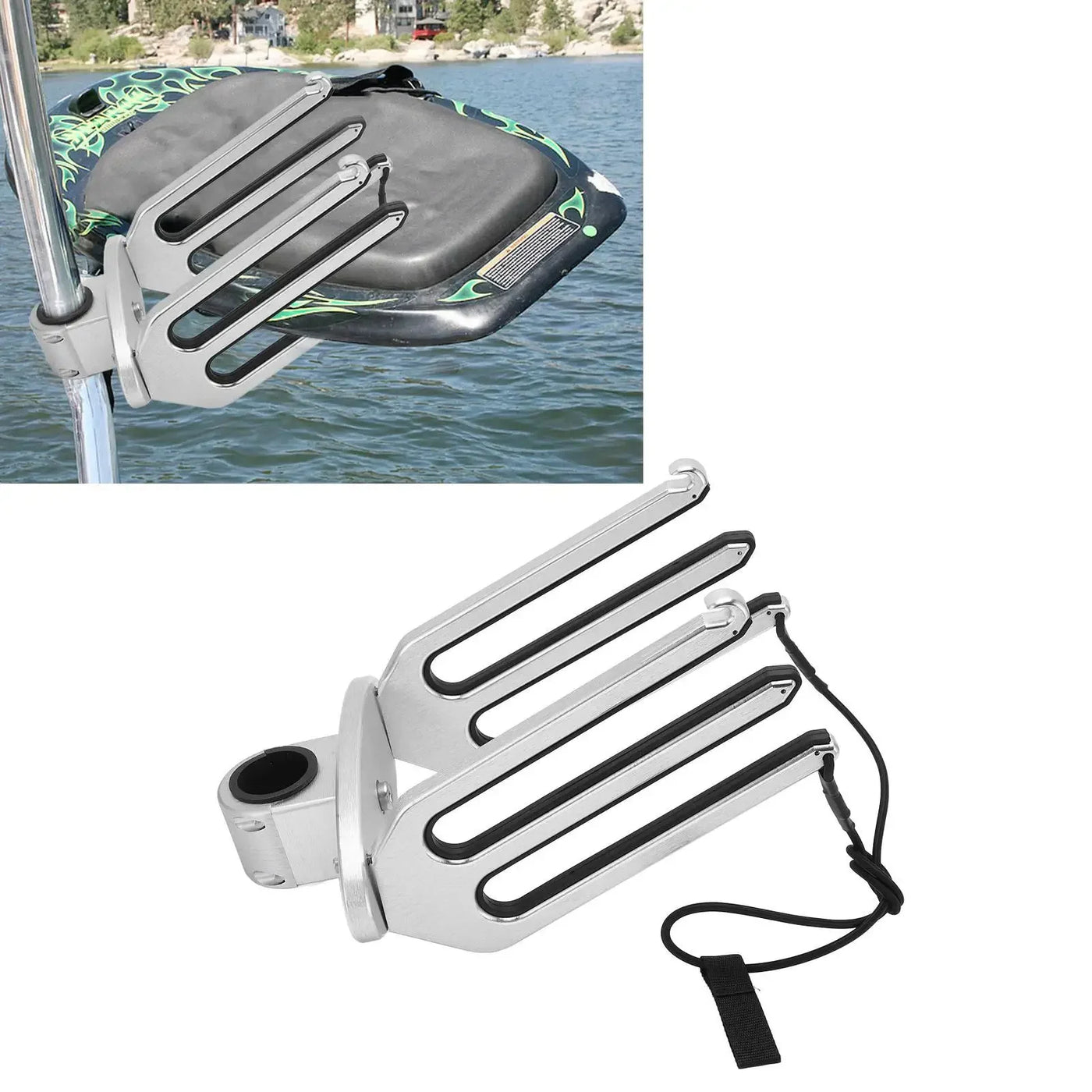 Wakeboarding Tower Holder Kneeboard Rack Brushed Aluminum Adjustable for yacht Accessories