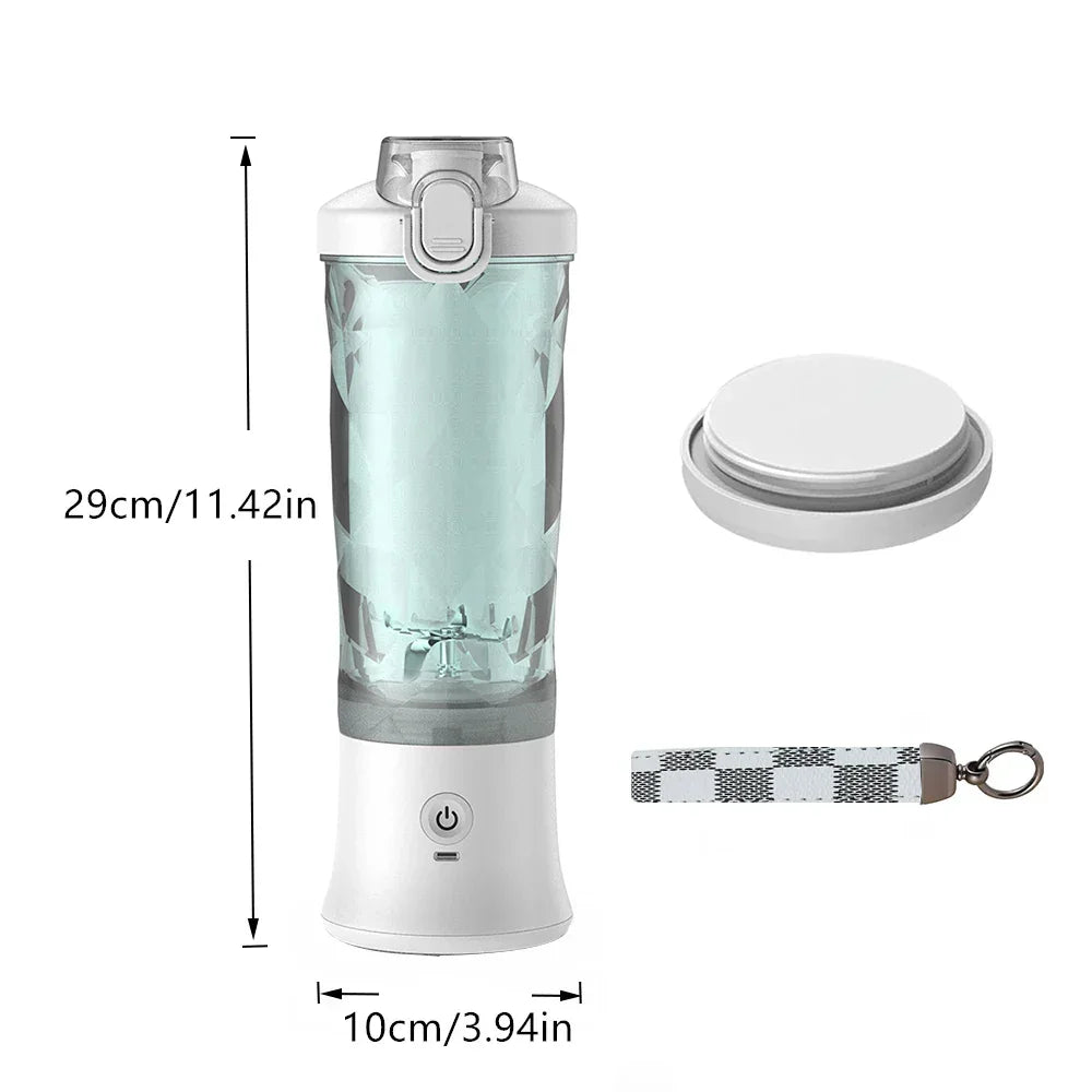 Portable Blender, Cordless, 18oz. Vessel, Personal Blender-for Shakes & Smoothies, BPA Free, Leakproof-Lid  USB-C Rechargeable