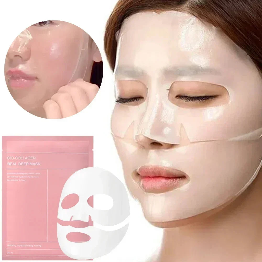 Bio Collagen Brightening Mask Deep Hydrating Shrink Pores Overnight Mask Gentle Moisturizing Refreshing Women Facial Skin Care