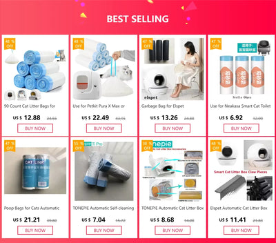 Els Pet Automatic Cat Litter Box Rake Garbage Bag Cat Litter Shovel Arenero Gato Grande Cat Toilet Accessories Cat Litter Scoop