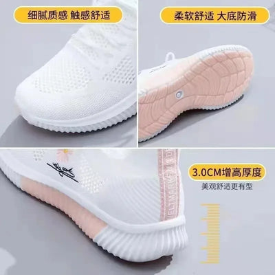 Women's Breathable Mesh Running Shoes - Lightweight Shock-Absorbing Gym Sneakers, Trendy Fashion Sports & Leisure Goddess Shoes