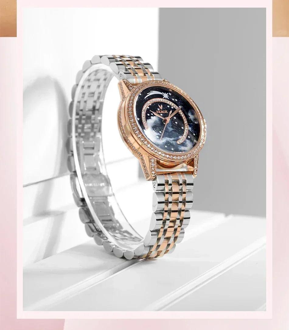 2024 high end luxury diamond watch women mechanical automatic movement ladies watches stainless steel fashion women’s