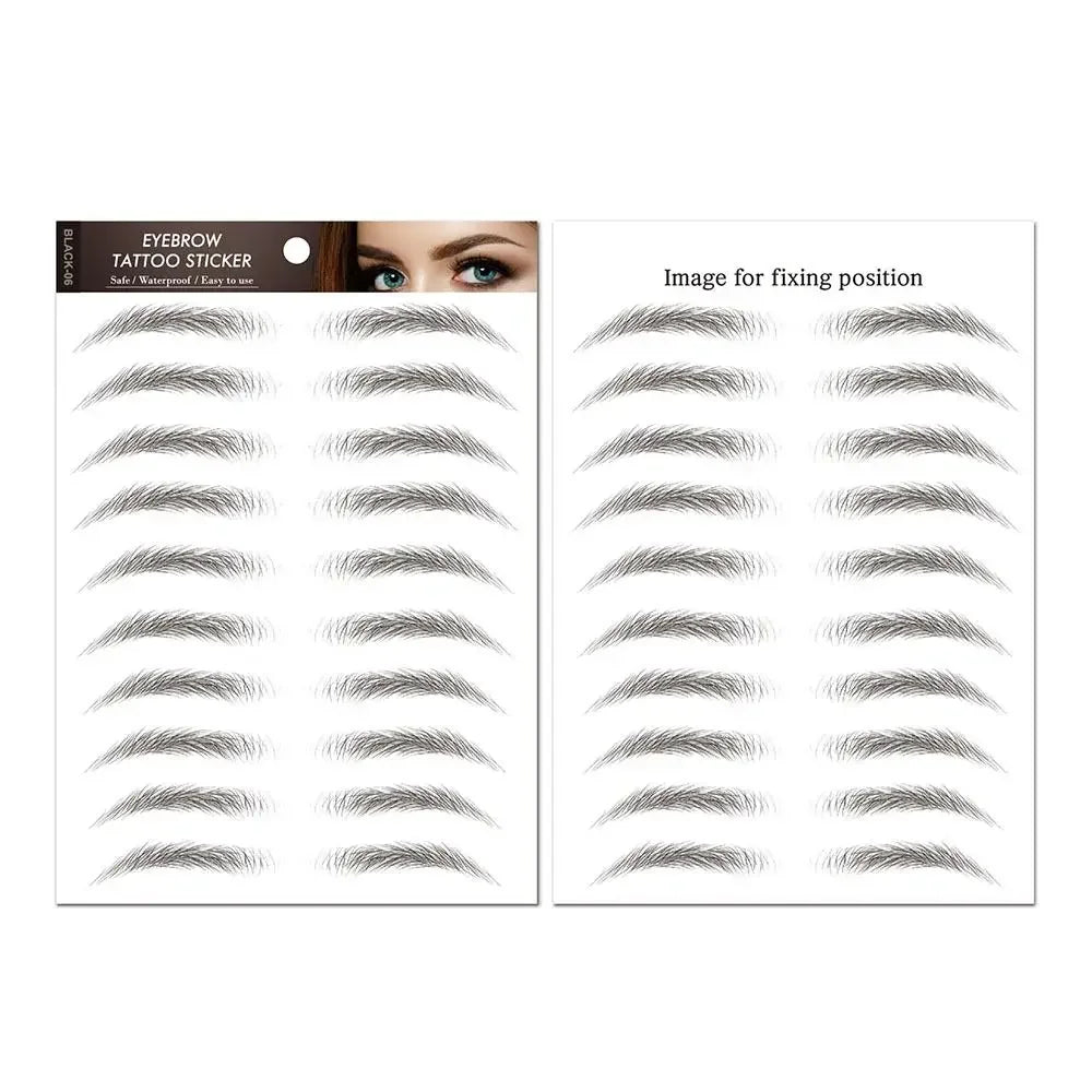 Temporary Tattoos Women Men Water Transfers Decals Simulation Eye Brow Eyebrow Stickers 6D Eyebrow Tattoos Stickers