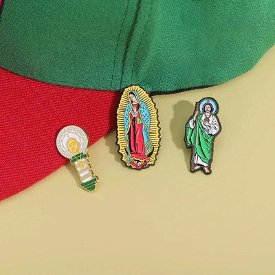 Our Lady Of Guadalupe Enamel Pins Golf Ball Hat Clips Golf Training Accessories Baseball Cap Cartoon Decorative Clip for Golfer
