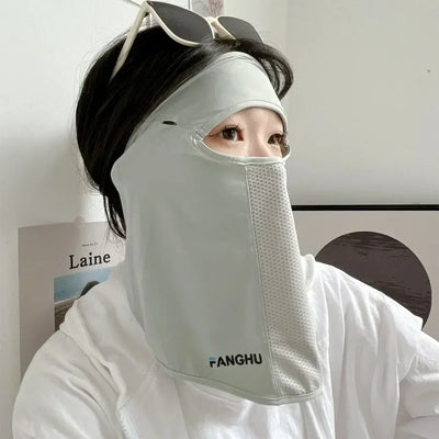 Sunscreen Mask  UPF50+ Full Face 360° Protection for Women Outdoor Cycling Hiking UV Face Shield Scarf Summer
