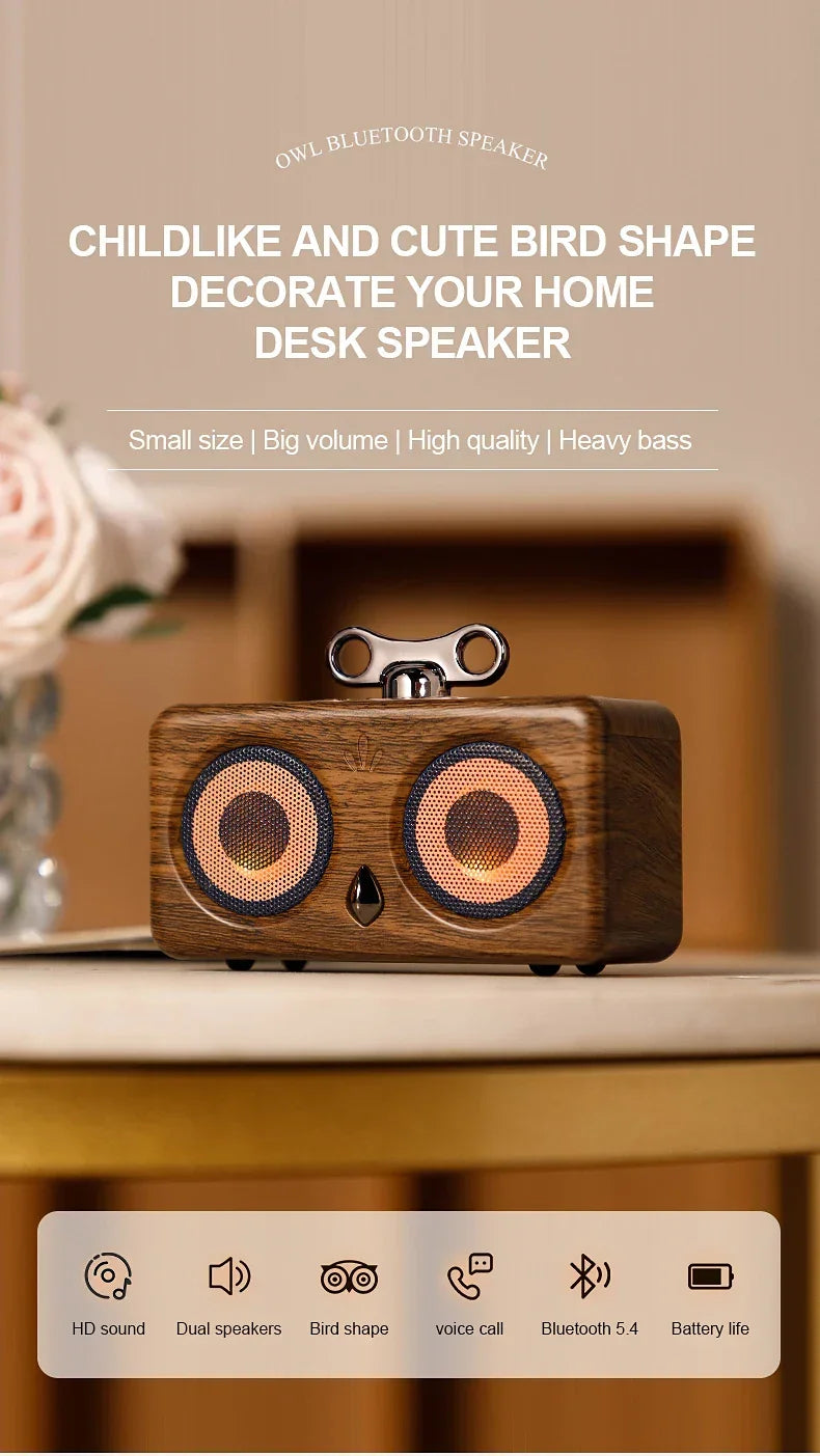 Bluetooth speaker, wireless, desktop, high-quality sound, low bass, volume, mini, outdoor, plug-and-play, retro, portable speake