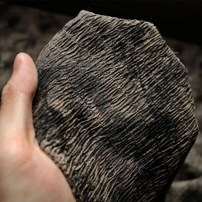 Moss Three-dimensional Folds Irregular Texture Stir Fried Fabric Meilad New Chinese Style Vintage Clothing Designer Fabric