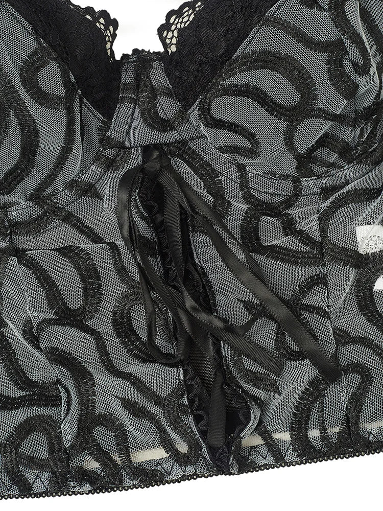 Women Lace Crop Tops Y2K Aesthetic