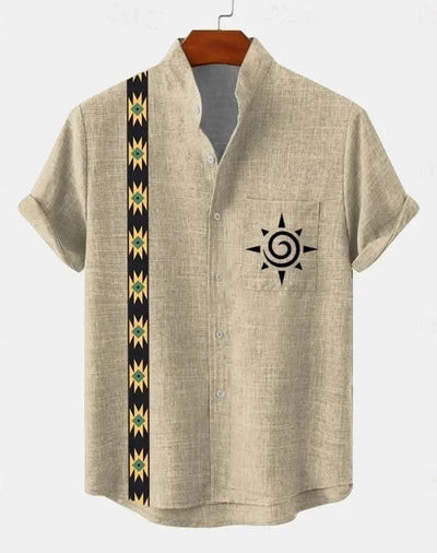 Men's New Linen Hawaiian Shirt 3D Fashion Short Sleeve Casual Urban Trend Summer Comfort Vacation