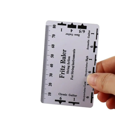 Guitar Strings String Pitch Ruler Measurement Rulers Card Guitar Ruler Compact Instruments Action Gauge Ruler Ukulele Bass