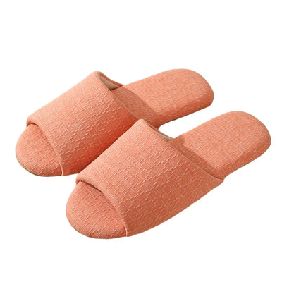 Fashion Japanese Style Suede Nap Slippers Open Toed Soft Silent Soles Slippers Casual House Shoes Indoor Slippers Women Female