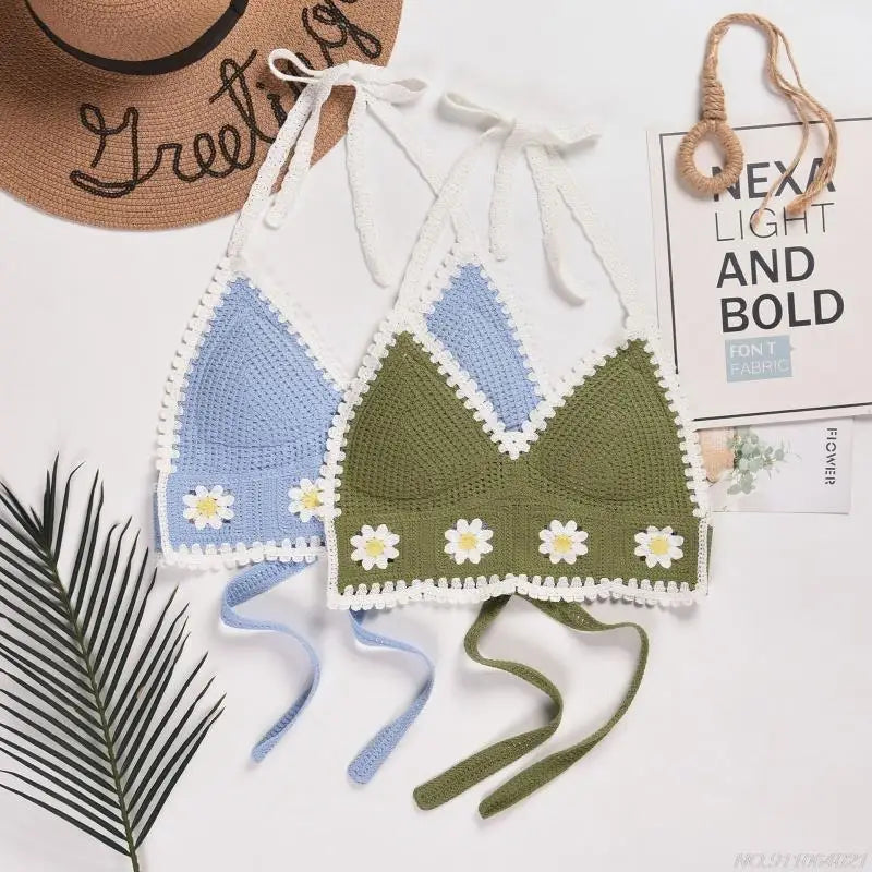 Sexy Top Women Crochet Boho Beach Camisoles