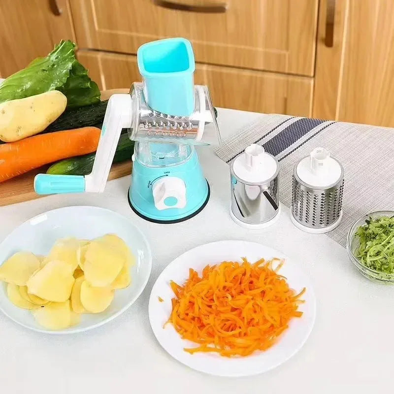 Food Processor Kitchen Tools for Home Housewives, Vegetable Cutting Machine, Vegetable Slicer, Tiling Table, Drum Grater