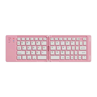 Mini Wireless Folding Keyboard Slim Design Lightweight Bluetooth Keyboard Portable Rechargeable Foldable Keyboard Notebook