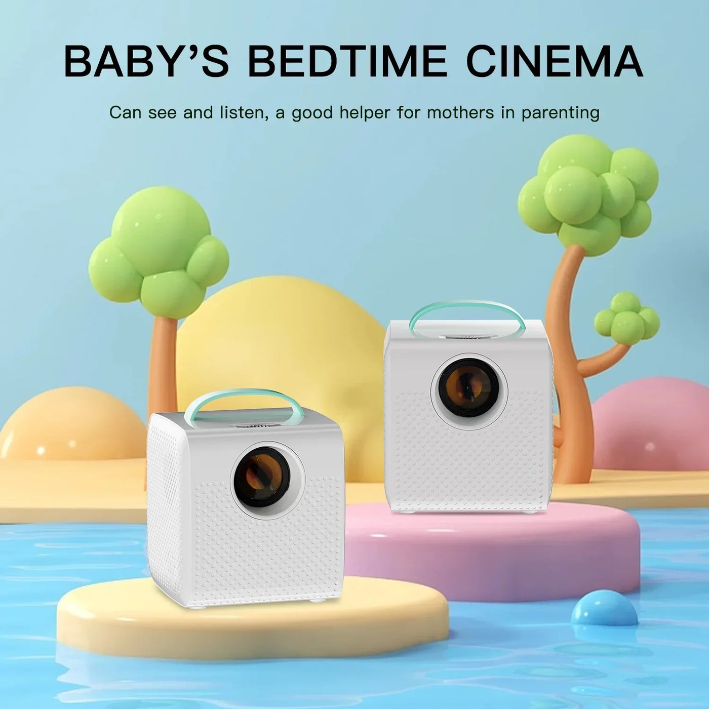 Q2: 640*480P Mini Projector | Phone Mirroring | Portable for Camping/Home Cinema | Children's Gift | Pocket Movie Theater"
