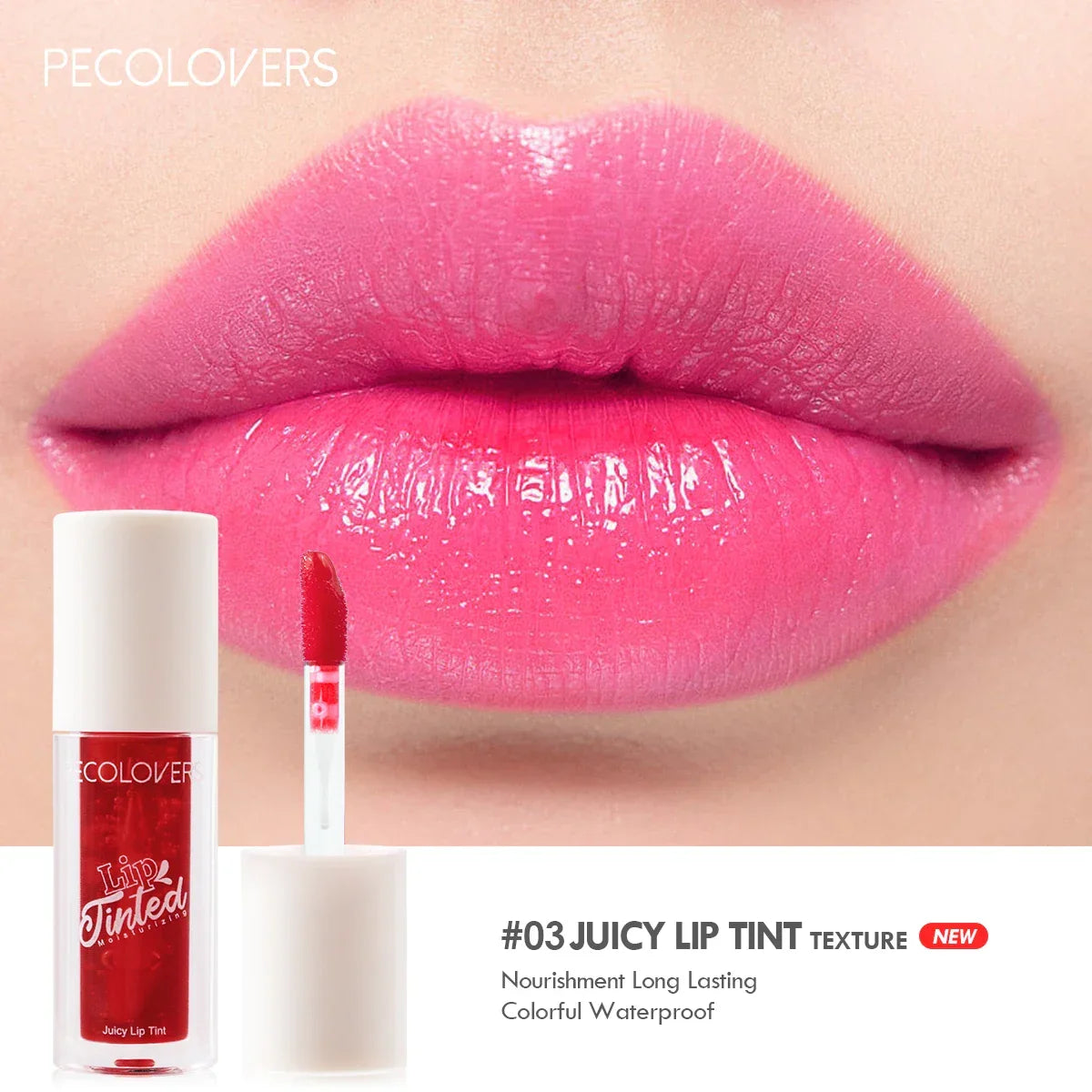 Girlish & Juicy Color Lip Tint with Moisture Essence, Long-Lasting Moisture & High Shine Plump and Pout Lip Plumper for Women