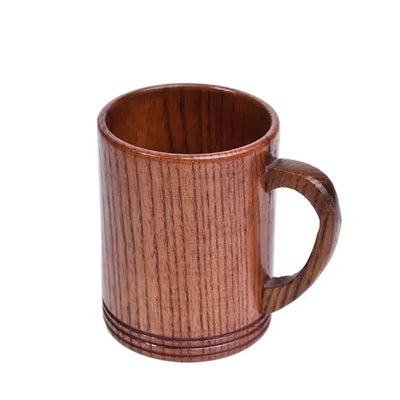 Drinkware Vintage Wooden Tea Cup Handmade Japanese Style Drinking Cup Solid Wood with Handle Wood Coffee Mug Home