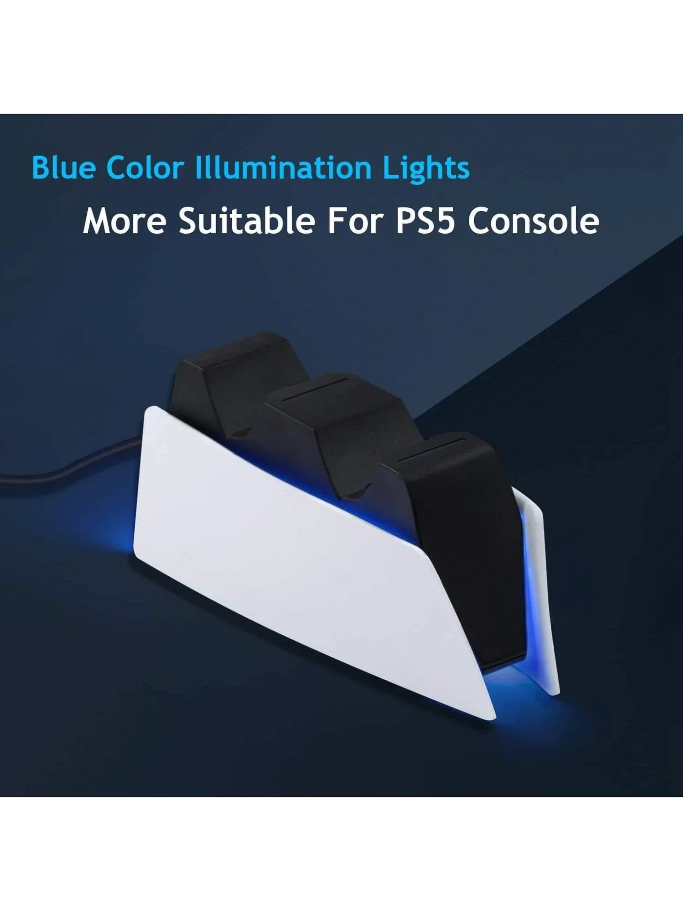 Game Wireless Charging Station for PS5 with Dual Fast Charger Dock and LED Charging Indicators