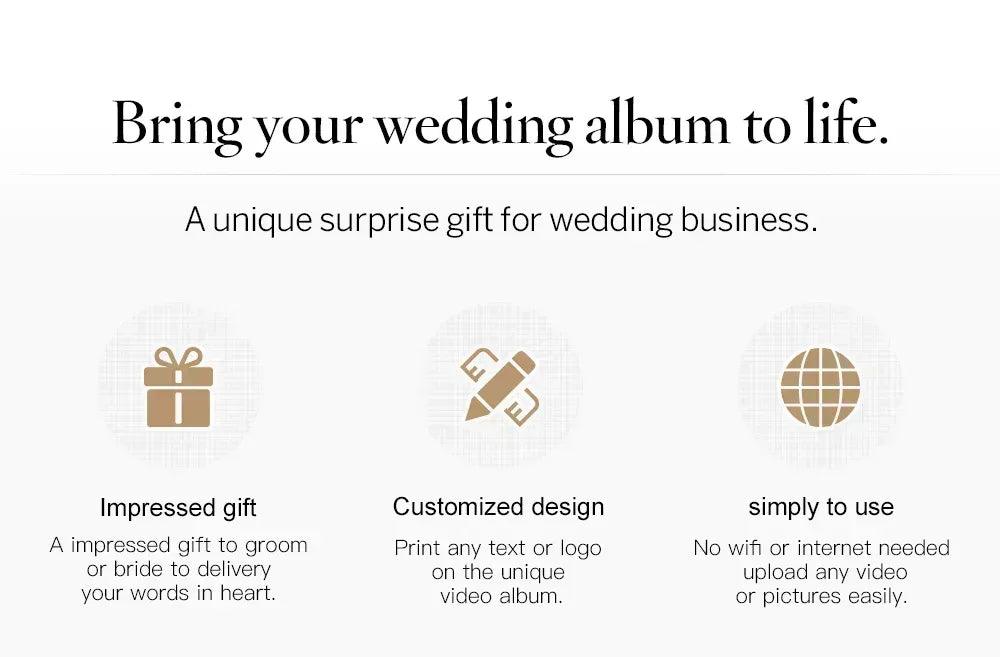 Linen bound video book wedding album up to 3 hours of video