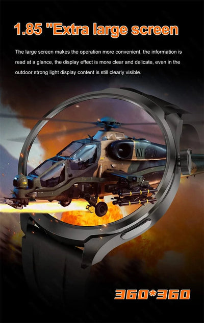 Smart Watch 1.85" BIG AMOLED Screen NFC GPS Tracker IP68 Watch 4 BT5.3 Call Health Smartwatches Custom Dial Series GT Upgraded