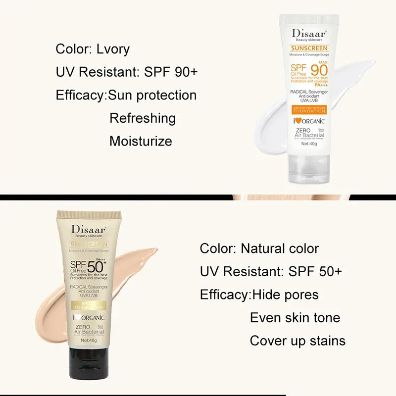 Facial Body Sunscreen Whitening Sun Cream Sunblock Skin Protective Cream Anti Sun Facial Protection Cream SPF 50/SPF 90