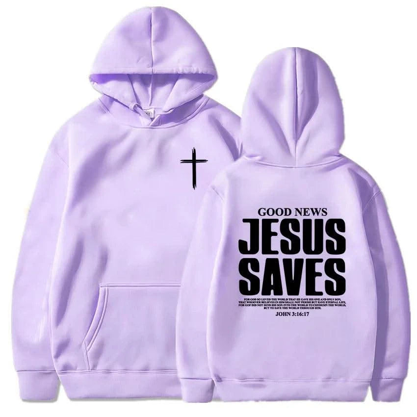 Jesus Saves John 3:16:17 Hoodies Christian Bible Verse Sweatshirts Men Women