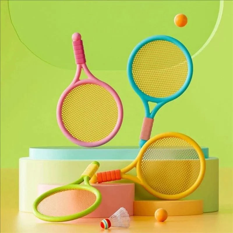 Children's badminton tennis racket exercise reaction ability beginners family outdoor beach tennis kindergarten baby parent-chil