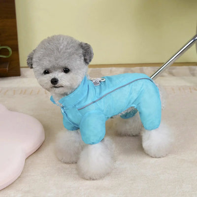 Summer Pet Clothes 4-Leg Pants Thin & Breathable-Cat Dog Sun Protection Outfit for Teddy Schnauzer Bichon Puppy UV Defense Wear