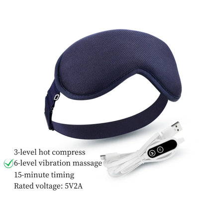 Electric Eye Massager Vibration Heated Eye Mask Relieve Fatigue Warm Compress Eyemask Strain Eyes Office Home Travel Eyeshade