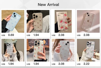 Glitter Wavy Lines Phone Case For iPhone 16 15 14 13 12 Pro Max Bumper Transparent Cases Cover