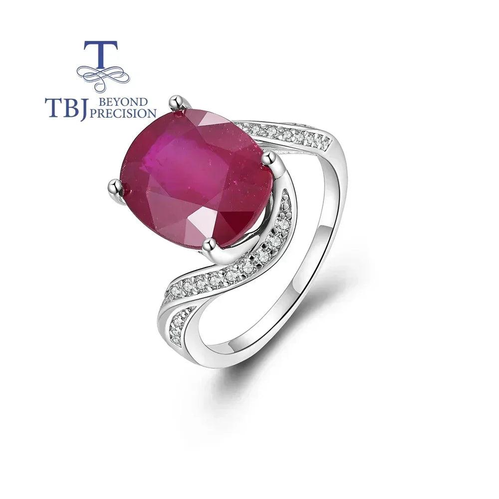 Luxury natural filled ruby ring 925 sterling silver elegant fashion women wedding & banquet anniversary gift
