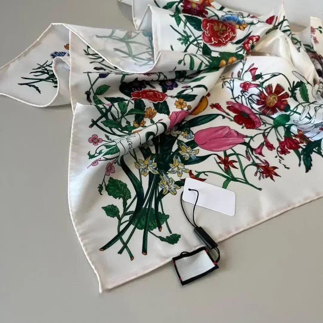Silk scarf: modern flair - effortlessly chic styling.