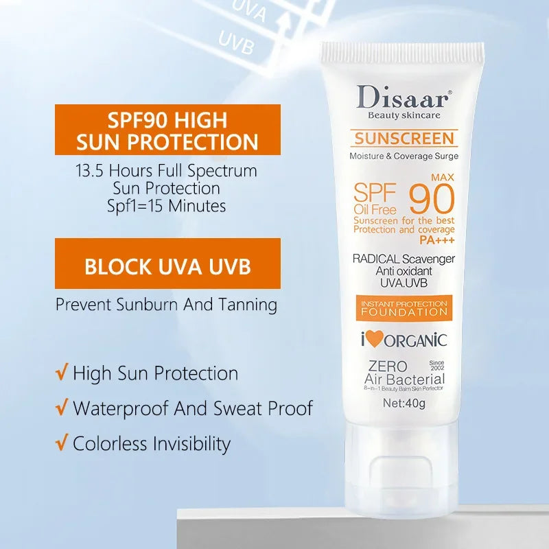 Facial Sunscreen Cream SPF 90+ SPF 50+ Sunblock Skin Protective Solar Lotion Original Facial Body Moisturizing UV  Sun Cream