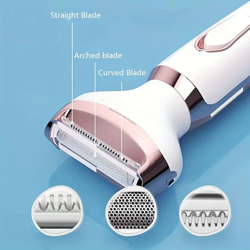 2025 4 In 1 Electric Lady Shaver Body Hair Removal Epilator Painless Cordless Trimmer Razor Gifts For Women 2025 - Elanique