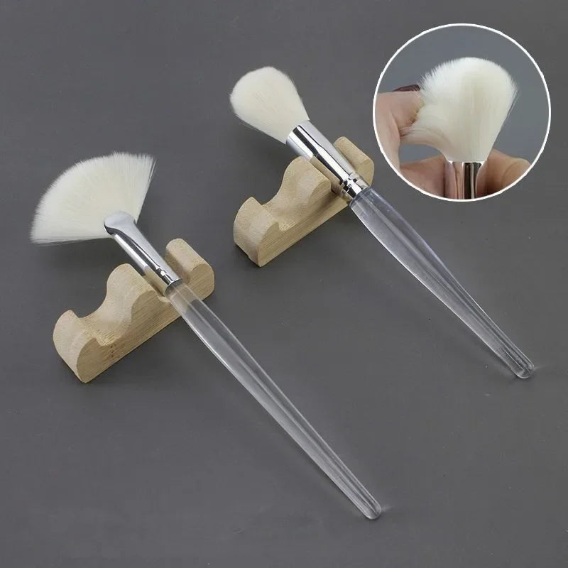 1/2 PCS Facial Cleanser Brush  Soft Bristles Exfoliator  Face Wash Brush Fan Makeup Brushes Portable Skin Care Tool