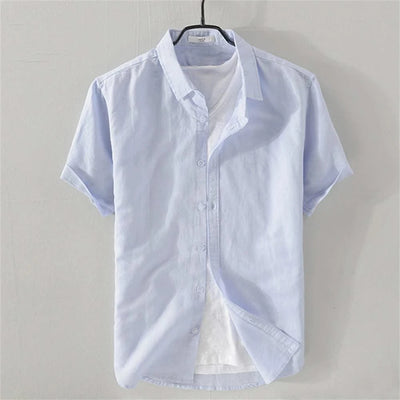 Breathable cotton and linen Casual shirt for young man