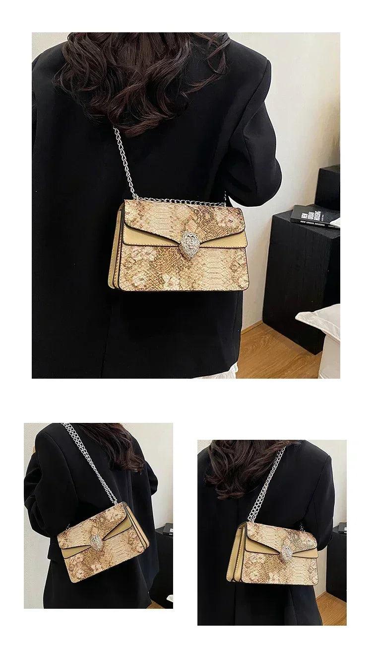 Designer messenger bag for women high-quality leather elegant shoulder classic handbag fashionable
