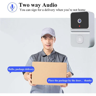 Wireless Doorbell WiFi Outdoor HD Camera Security Door Bell Two-way Audio Night Vision Video Intercom For Home Monitor Doorbell