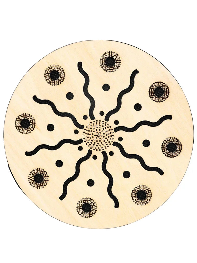 8 Inch Creek Drums Ethnic Percussion Instrument Solid Wood Drum Rain Sound Musical Gift Drums Simulate The Sound of Water Parts