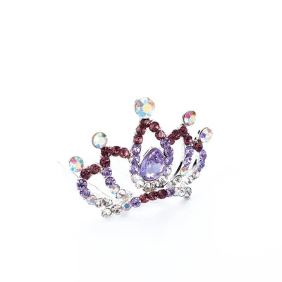 Fashion Women Mini Hairpin Hairclip Headpieces Princess Hair Jewelry Tiara Crown Hair Comb Crystal Rhinestone Flower