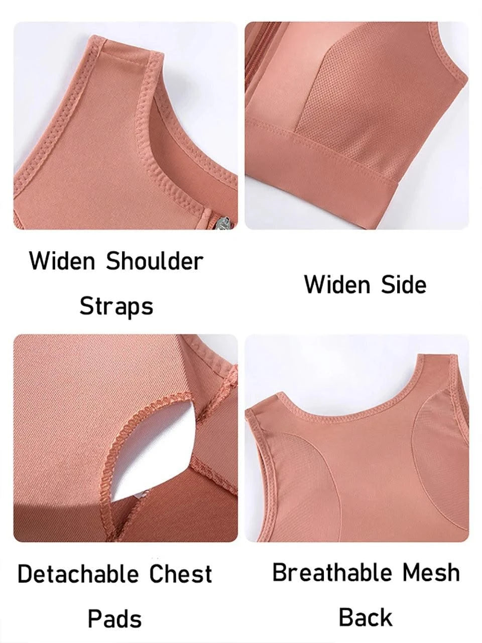 Plus Size Bra for Women High-Strength Shock-Absorbing