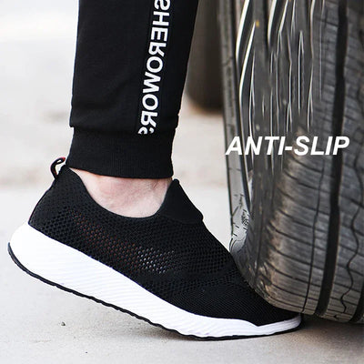 Steel Toe Anti-Puncture Men's Safety Shoes Summer Lightweight Breathable Work Safety Shoes Men Women Work Sneakers