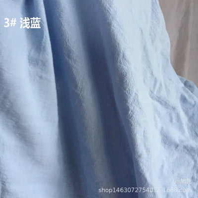 Cotton Linen Fabric Skin Texture Crepe By The Meter for Clothing Curtain Dress Shirt DIY Sewing Plain Textile Cloth Gray Soft