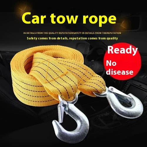 Car Trailer Rope Rescue Rope Eagle Hook Nylon Traction Rope Strong Thickened Durable 3m 4m 5m Double Trailer With Suv Motorcycle