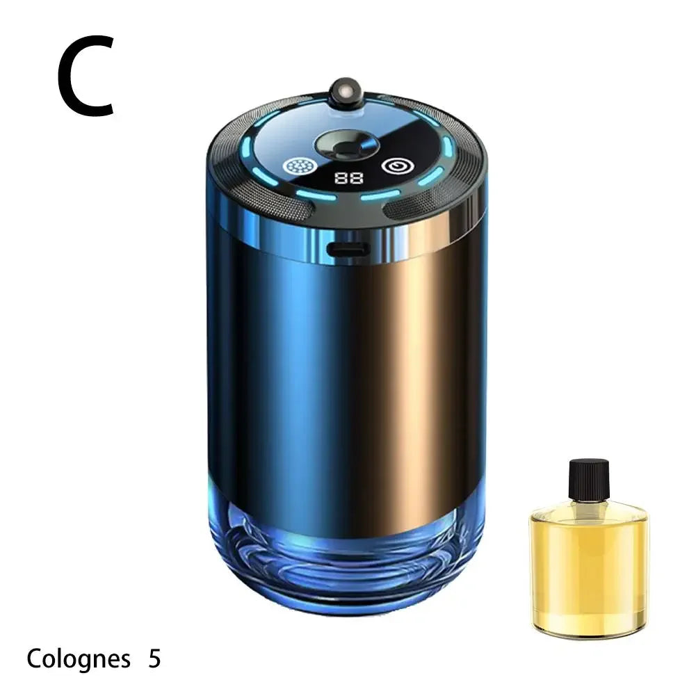 Car Aroma Diffuser With LED Starry Ambient Light 50ml Cologne Perfume Car Air Freshener Flavoring For Cars Fragrance Diffusers