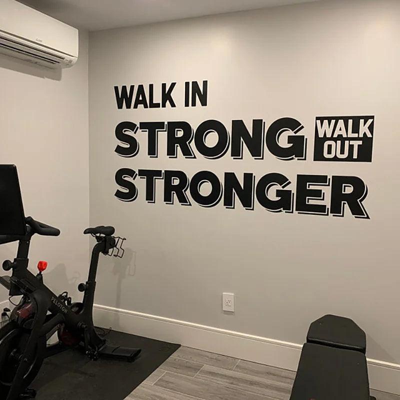 Gym decor ideas home be stronger than your excuses exercise train workout quotes gift home office decor 2320